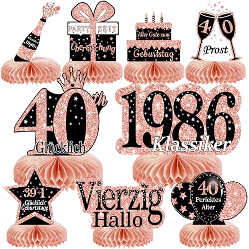 9 STK Tischdeko Geburtstag（Deutsche）