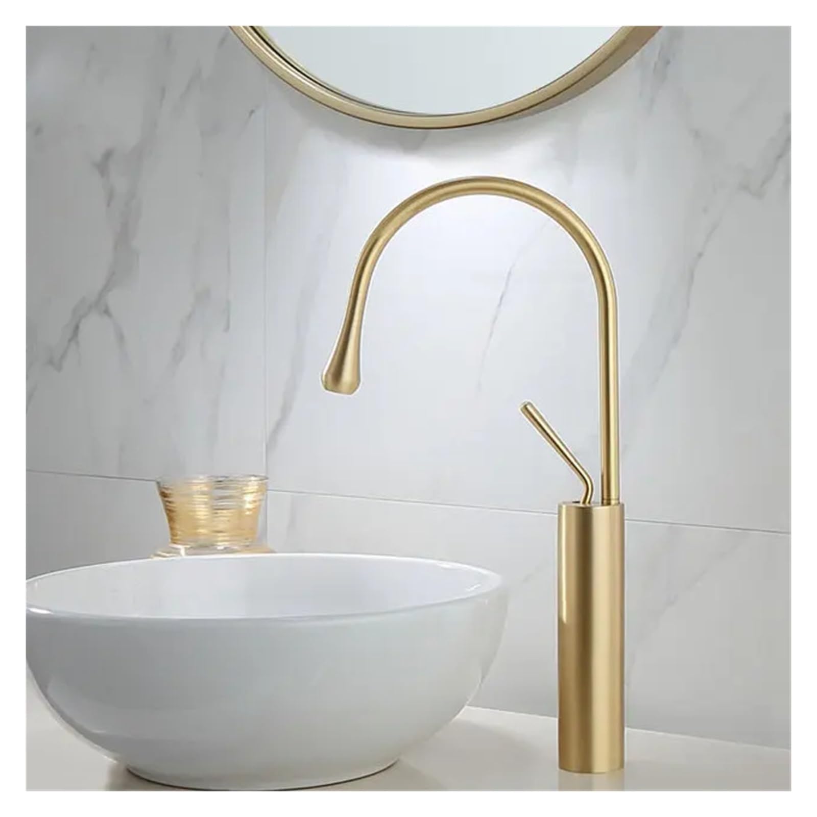 Robinet mitigeur noir et or en laiton pour évier de cuisine et salle de bain