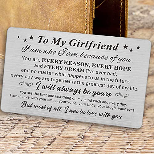 I Love My Girlfriend Gifts, Anniversary Card Gifts For Girlfriend, Unique Sentimental Gifts For Girlfriend, Reasons Why I Love You Girlfriend Wallet Card, Valentine's Day Love Note To Girlfriend #TOP4