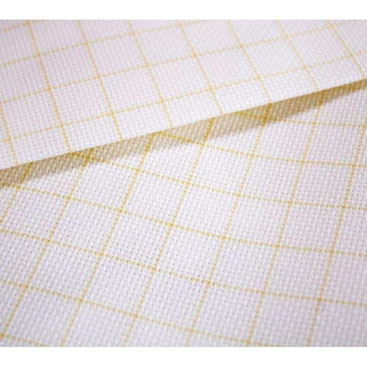 Zweigart 16 Count Aida Fabric – White Color with Helping Grid (1449), 50 x 150 cm, Premium Cotton Cloth for Cross Stitching, Embroidery & Needlecrafts