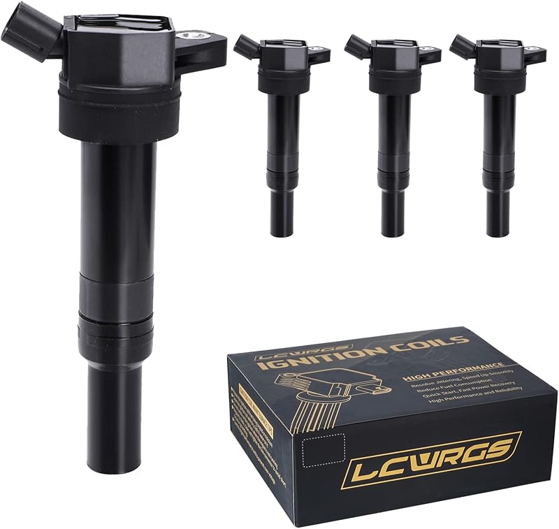 Jogo de 4 bobinas de ignição LCWRGS UF651 para Hyundai Elantra, Tucson e Kia Soul, Forte 1.8/2.0 L4