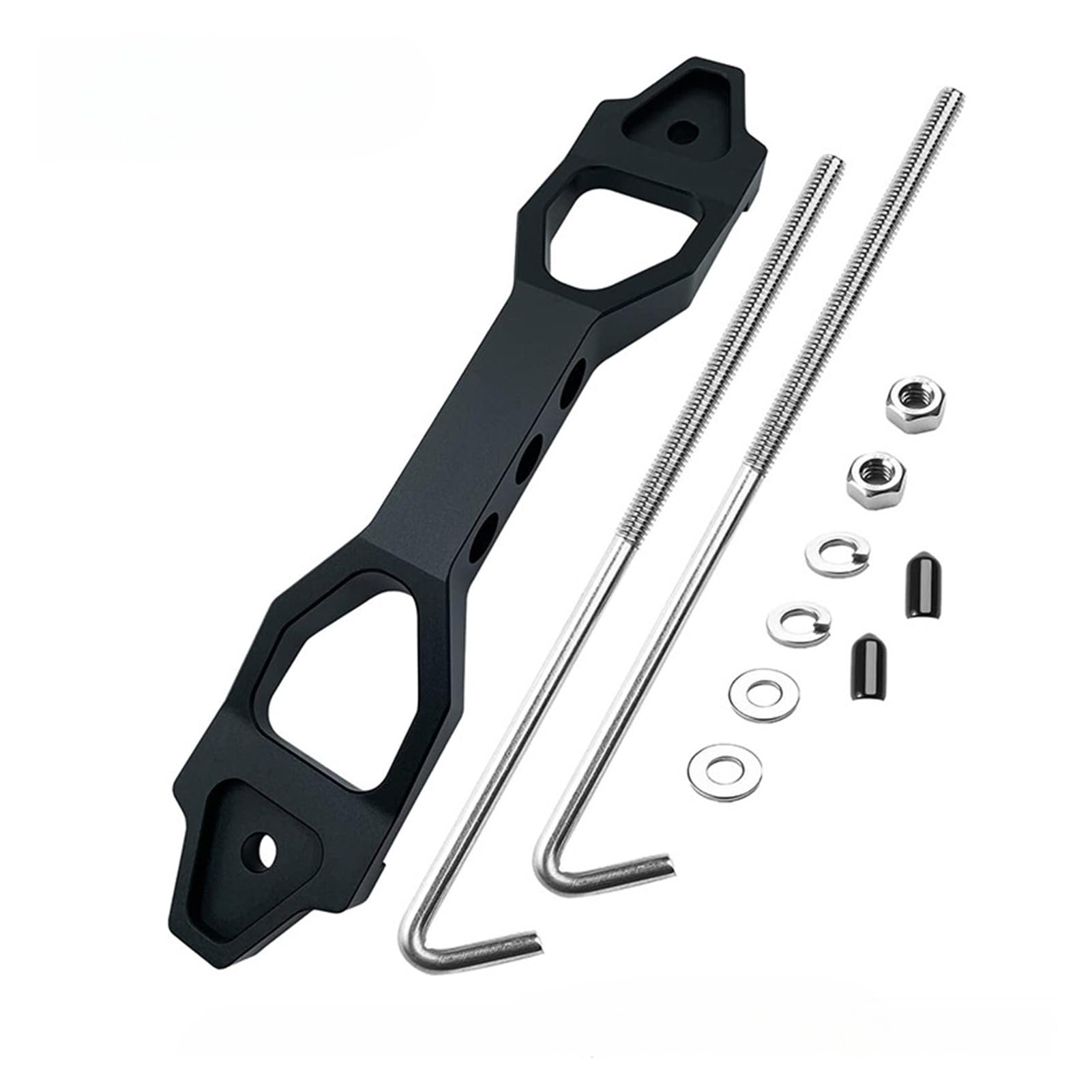 High mass Heavy Duty Hold Down Aluminum &amp; Stainless Steel Tie Down Bracket J Bolts Black Blue ZJ-0009(Black)