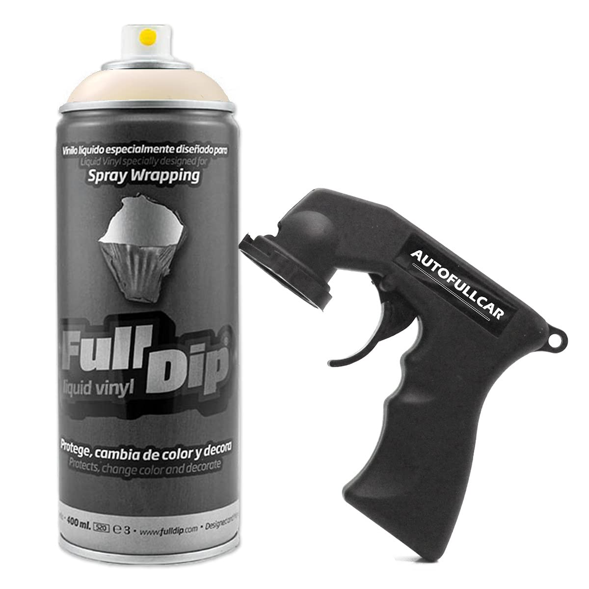 AutoFullCar Full Dip Spray Vinilo Líquido 400 ml con Adaptador (Aluminio) — view 2