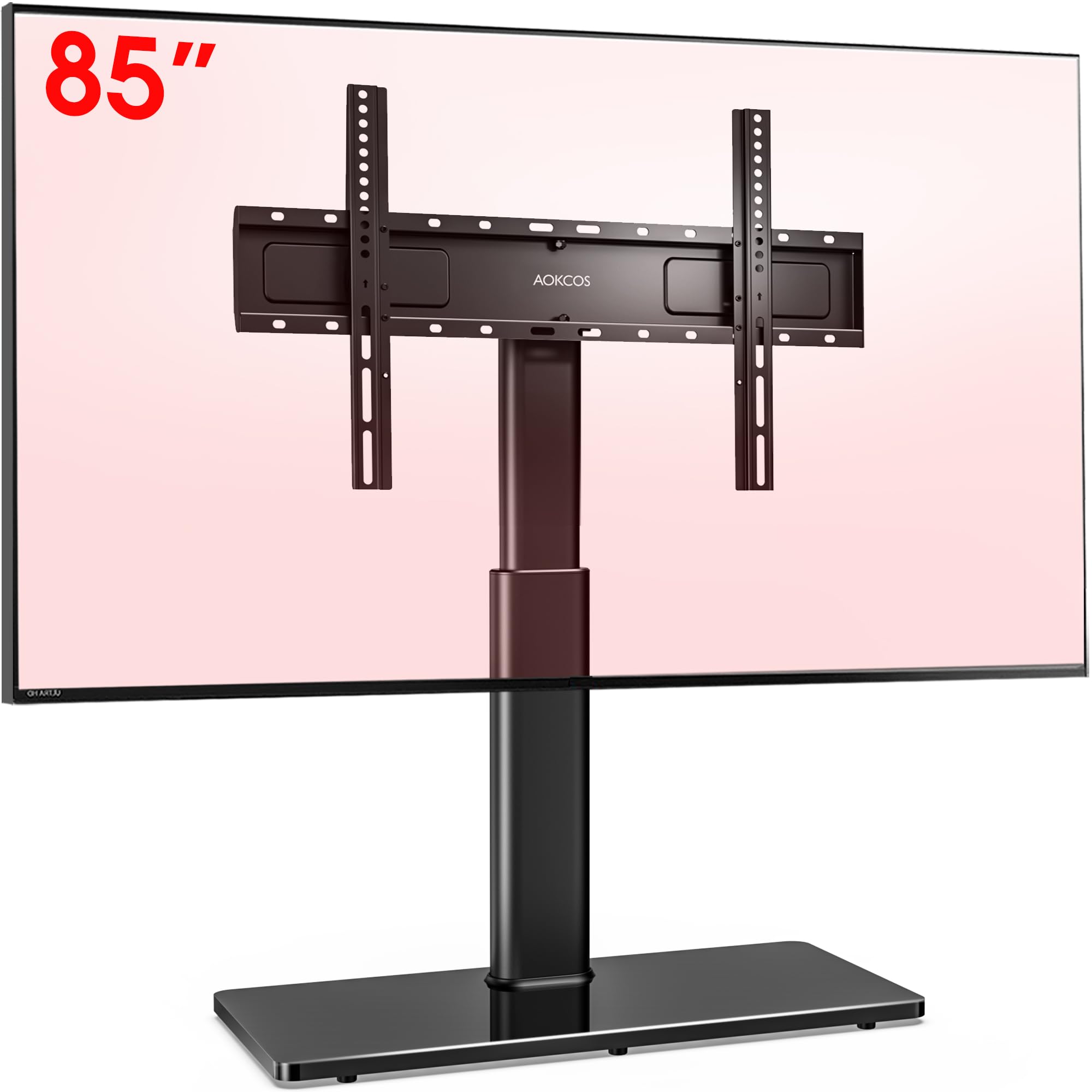 stand per tv pieghevole regolabile 42-85 inches con base