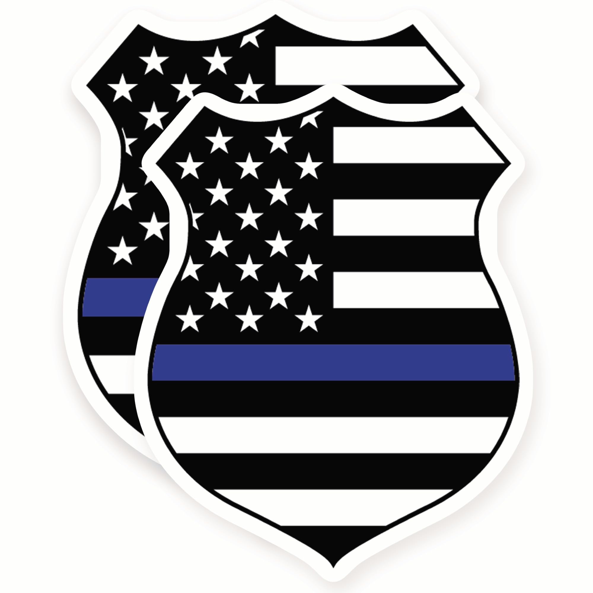 Calcomanías de línea azul de vinilo y pegatinas de bandera EE. UU. para vasos de 5 pulgadas