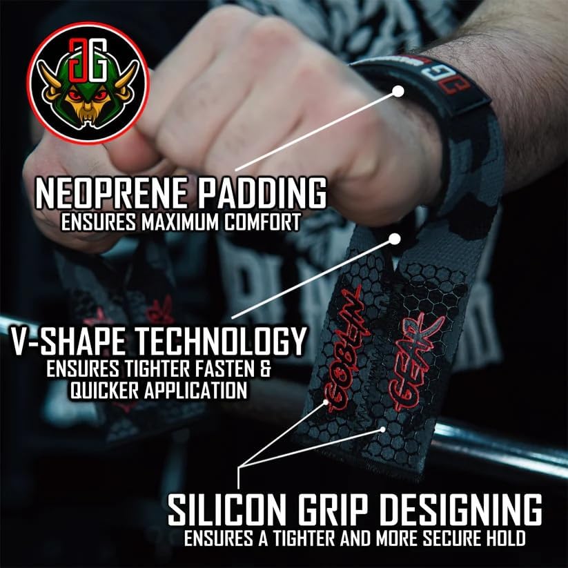 17.5" Super Duty V-Straps (1 Pair) - Lifting Wrist Straps for Weightlifting - Weight Lifting Wrist Wraps Straps for Deadlift – Gym Straps for Powerlifting, Strength Training, Bodybuilding, Deadlift - Workout Gym Equipment for Men & Women