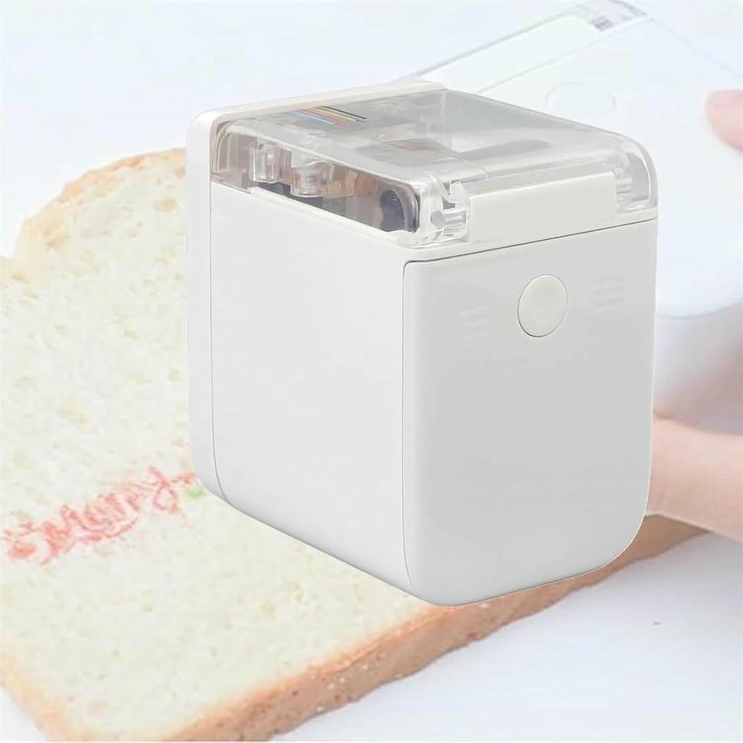 FLTRGO Handheld Cake Printer Mini Food-Grade Inkjet Printer for Bread, Coffee, and Cooking Portable with USB Cable for Foodies and Baking Activities~/