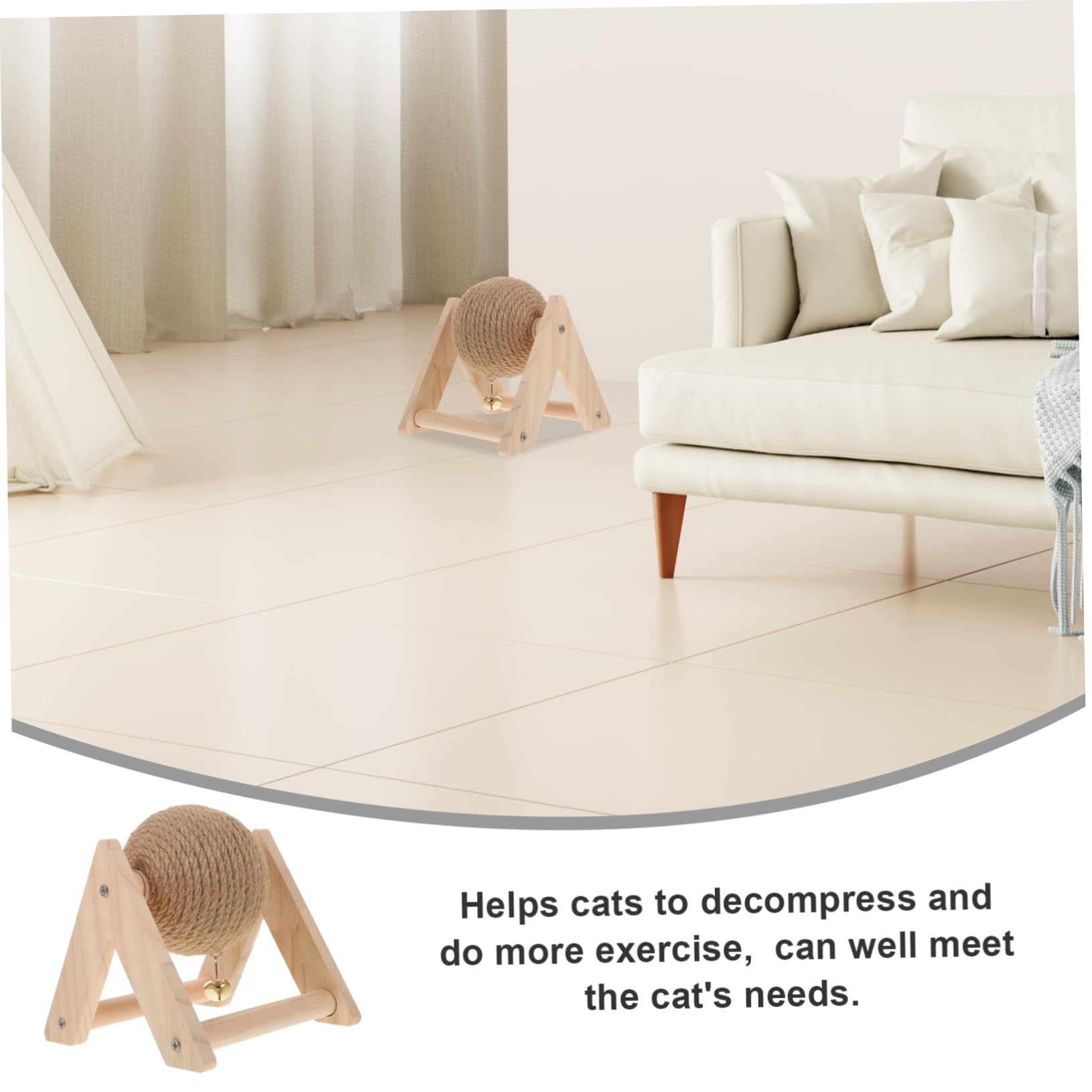 Jouet Boule à Griffer pour Chat Anti-Stress Mâcher