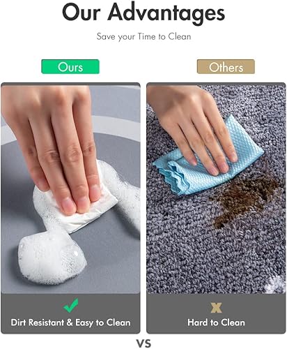 Miniatura 4 de MontVoo - Alfombra de baño, antideslizante, absorbente, sin manchas, de secado rápido, lavable, delgada, para debajo de la puerta, alfombra de baño