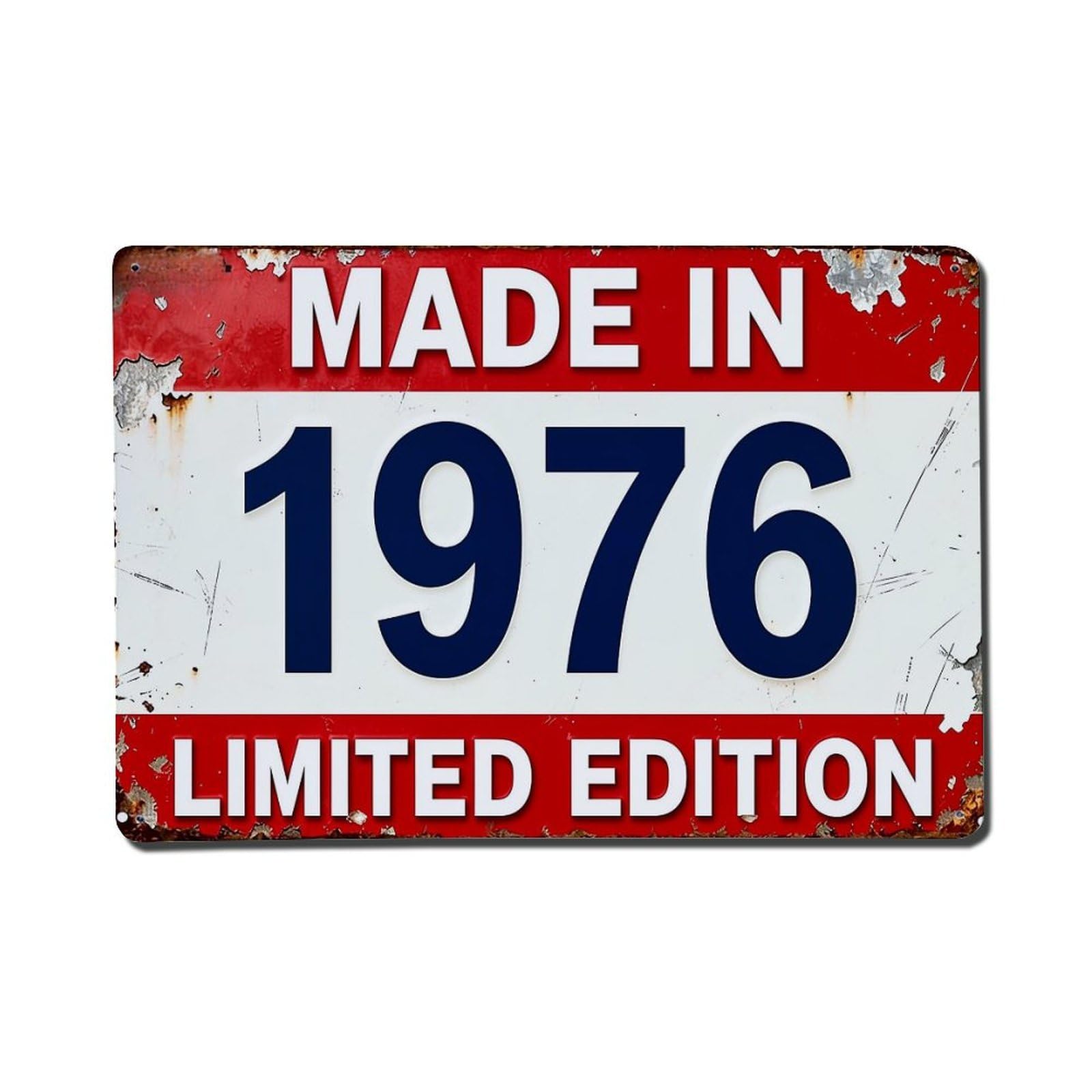 Made In 1976 Limited Edition Retro Metal Tin Sign, Vintage Decor Art Poster for Bar, Home, Man Cave, Kitchen, Laundry Room Gift 8x12Inch
