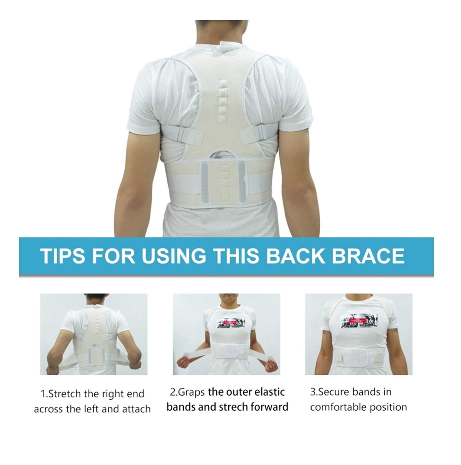 Corrector de Postura Ajustable para Hombre y Mujer, cinturón Lumbar, Corrector Recto, Tallas S-4XL