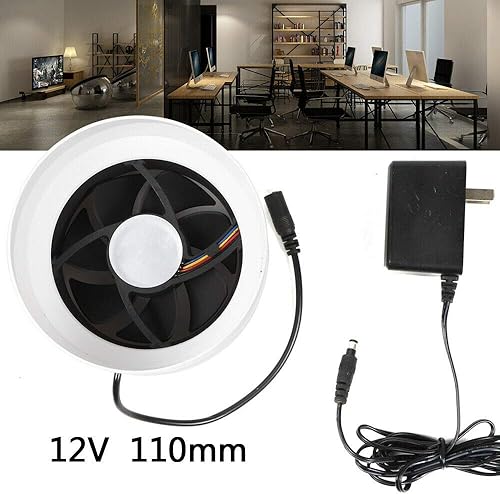 Miniatura 4 de Ventilador de conducto de refuerzo en línea de 4 pulgadas, ventilador de escape de enfriamiento de ventilación, ventilador de bajo ruido en línea de