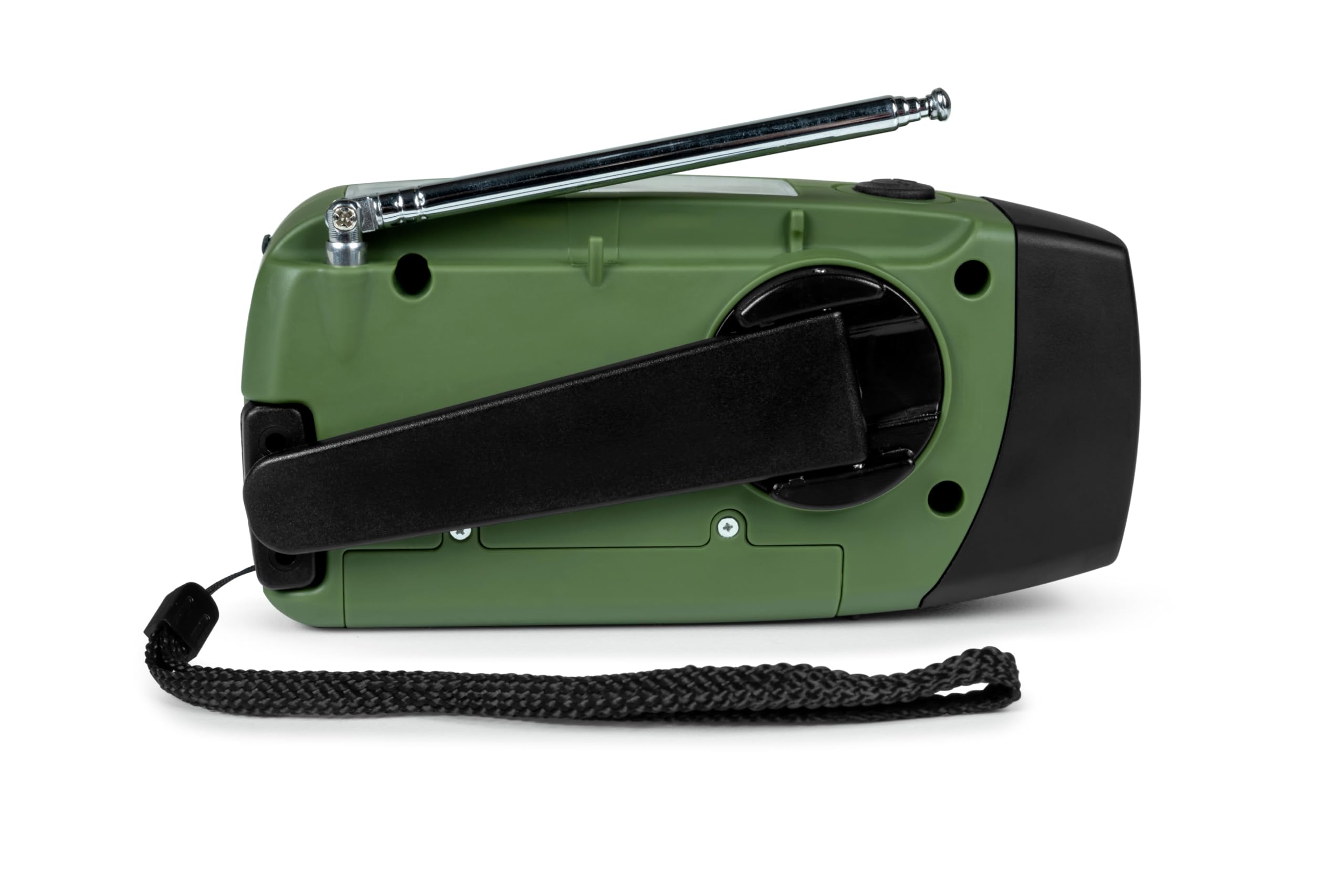Thomson RT260 - Radio Solar de Emergencia FM/AM con Manivela, Portátil, Función Powerbank Solar 2000mAh, Linterna sin Pilas con Dinamo LED, botón SOS, Doméstica y de Camping