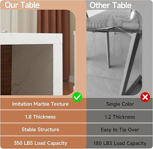 Miniatura 7 de ONBRILL Tabla completa de mesa de isla de cocina de 61 x 31 pulgadas con espacio de almacenamiento, toma de corriente y luces LED, mesa de comedor