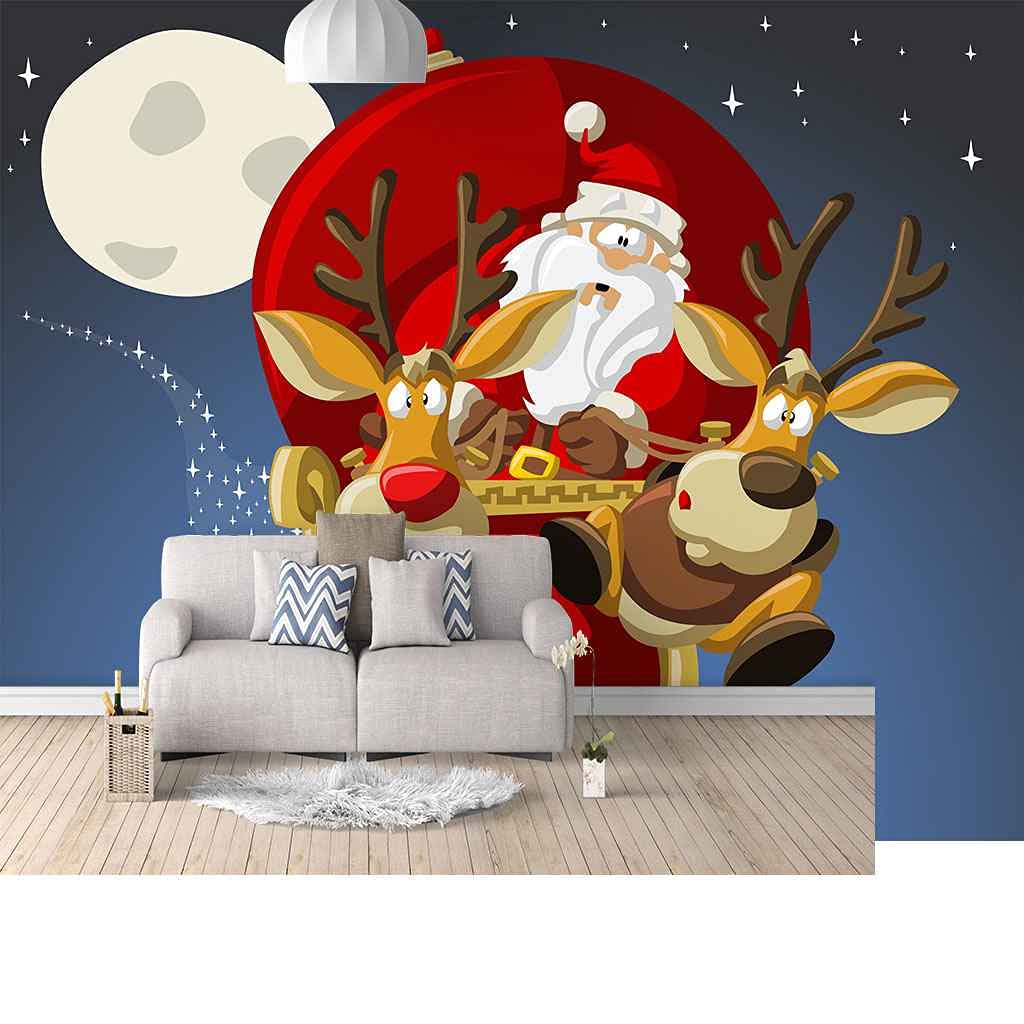 Toile Murale Noël 3D papier peint haut de gamme panoramique 300x210