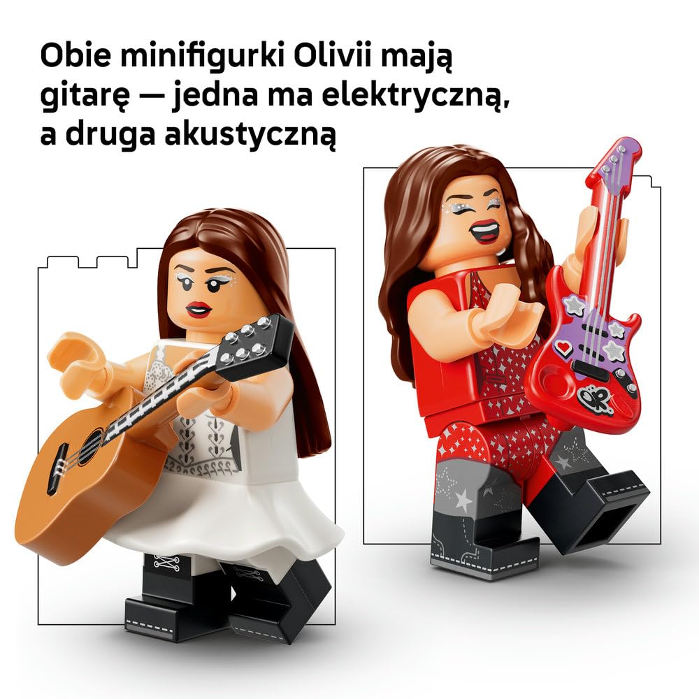 LEGO Editions Podwójna gitara Olivii Rodrigo 43031 | Muzyczna dekoracja, zestaw klocków dla dzieci, prezent dla fana muzyki pop, dla dziewczynek i chłopców 14+, 1228 elementów