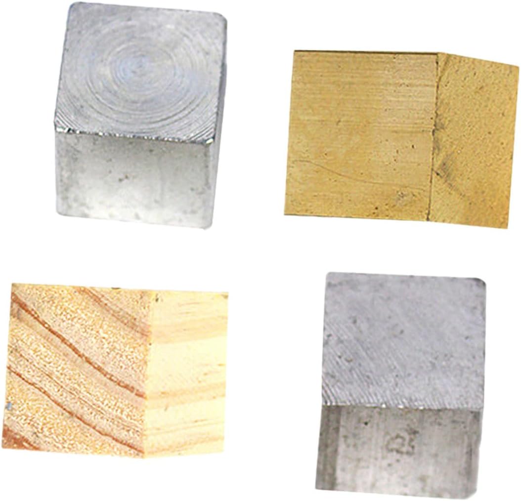 8pcs Density Measurement Iron Copper Aluminum and Wood Blocks for Science Education for Physics Experiments and Material Comparison Schools