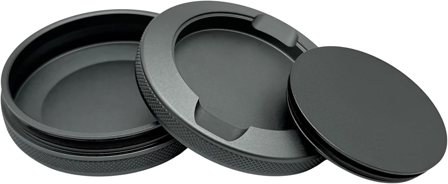 2.0 - Metal Container for Zyn: Extra Pouch Capacity & Used Compartment, Durable Pouch Can for Zyn Users (Titan Gray)