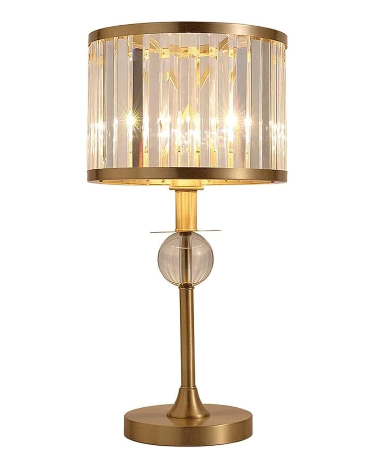 Lampa Stołowa Lampa Stołowa Ze Szkła Kryształowego Nowoczesne Oświetlenie Luksusowa Lampka Nocna Miedziana Szafka Do Salonu Sypialnia Do Domowego
