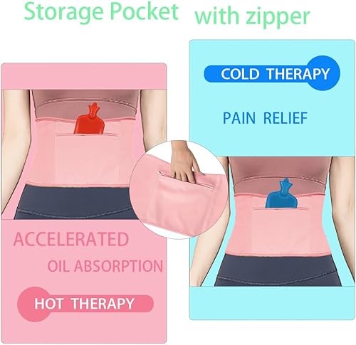 Miniatura 4 de Paquete de 7 envolturas de aceite de ricino para cintura, cuello y senos, envoltura reutilizable para desintoxicación del hígado, algodón orgánico,