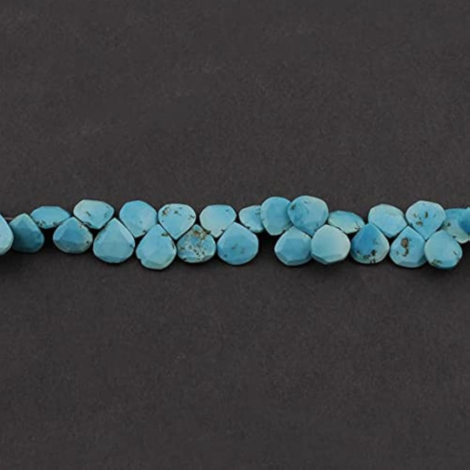 Perles turquoise naturelle en cœur briolette 8mm-11mm fil de 9 pouces pour enfilage SB3141