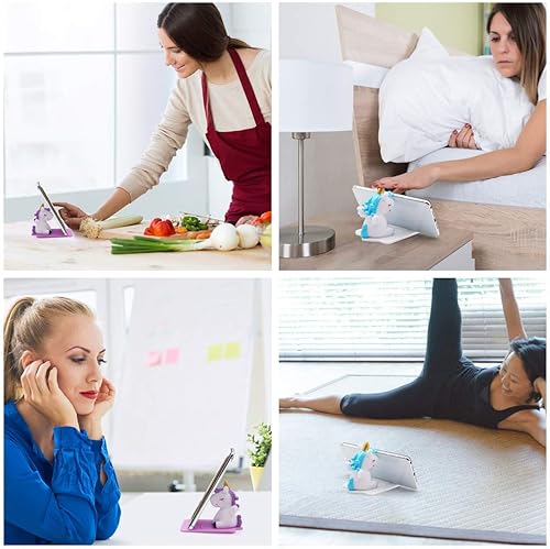 Miniatura 7 de ZOSTLAND Soporte ajustable para teléfono con diseño de caballo mosca de unicornio, caballo pegaso, soporte ajustable para teléfono de escritorio,