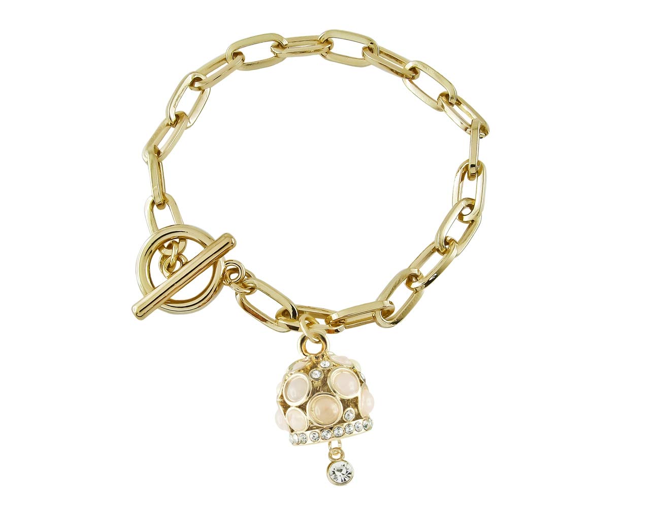 inSCINTILLE Bracciale Placcato a Catena con Campanella Vari Colori