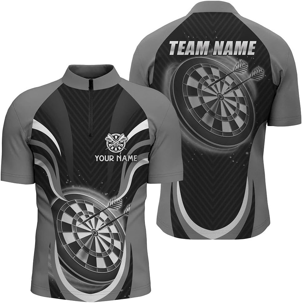 Personalized Dart Jerseys for Men, Dart Shirts for Men, Dart Shirts, Personalized Thunder Lightning Yellow