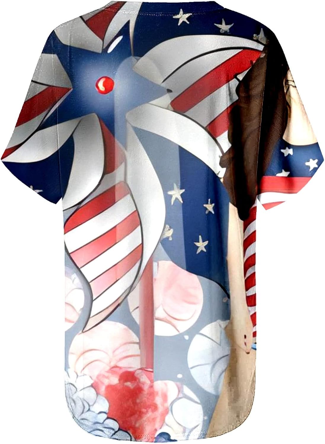 Miniatura 5 de Women Short Sleeve Tops 4th of July Shirts V-Neck Tunic Tops American Flag Pattern Tees T-Shirt Tshirt Blouse