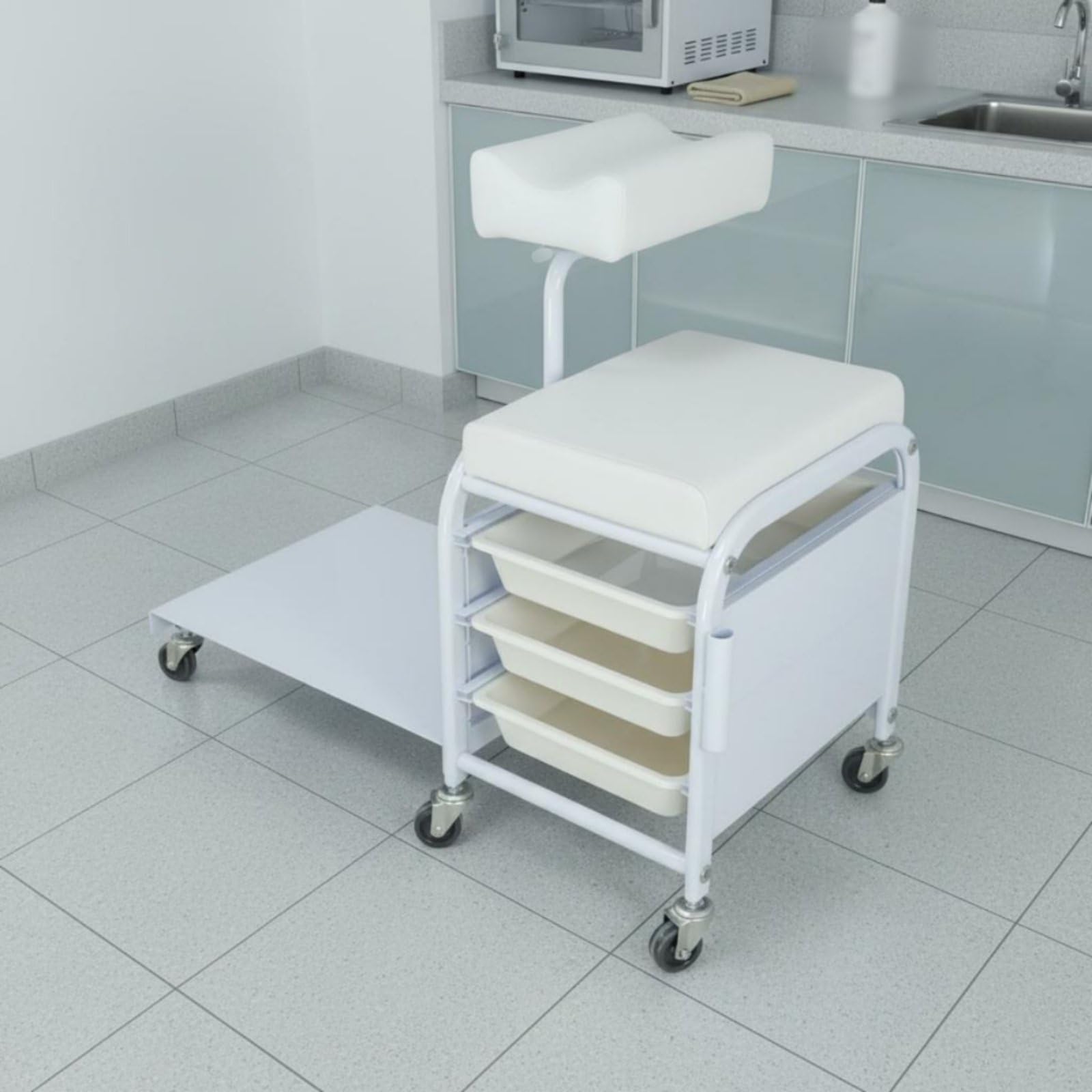 Milageto Carrello per Salone di Bellezza Carrello Estetico Trolley Organizzatore Carrello Porta Prodotti con Vassoi Ordinati Accesso Immediato Struttura