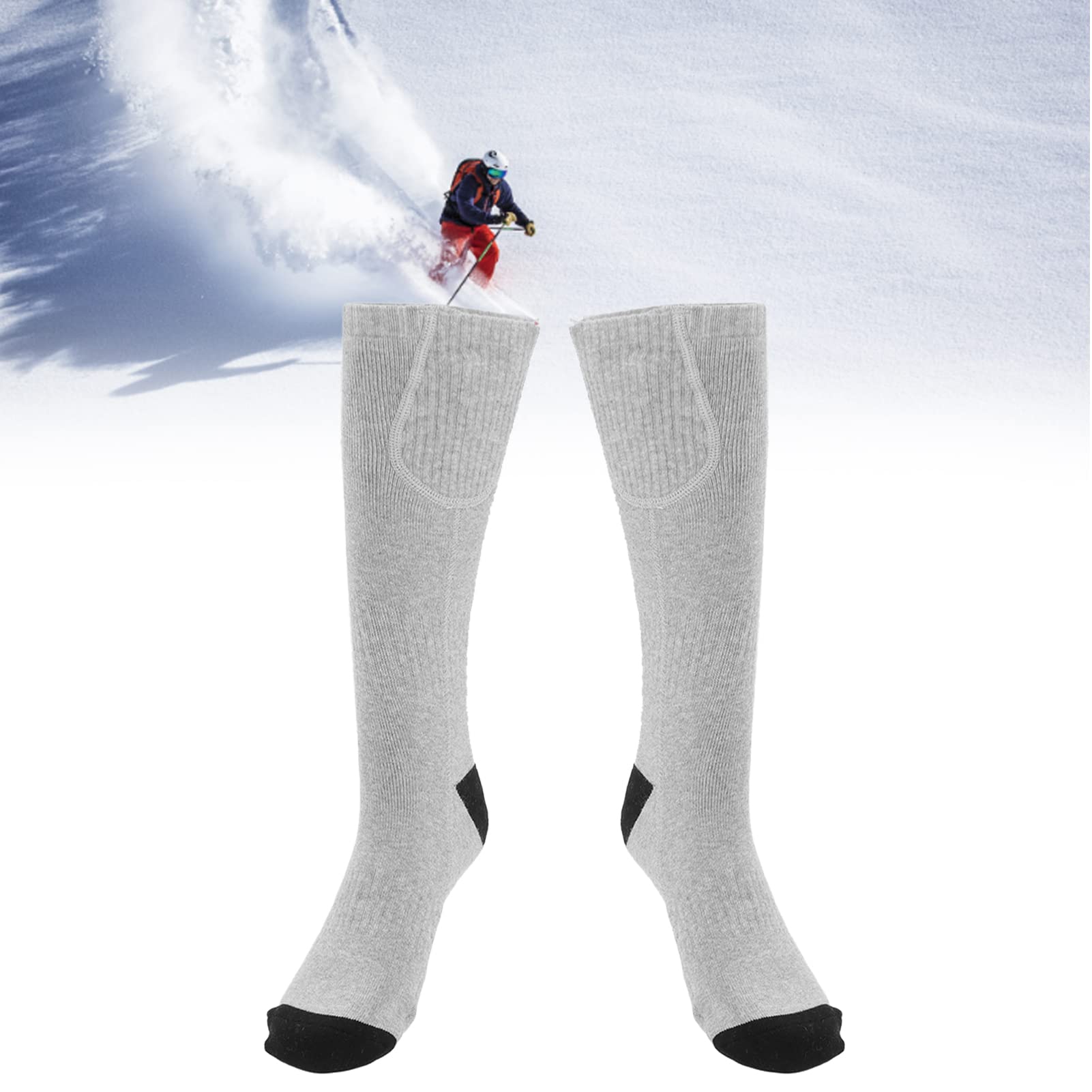 Calcetines Térmicos Recargables, 3 Niveles de Temperatura Calentamiento Rápido Infrarrojo Lejano Interfaz de Alimentación Hermética Calcetines Térmicos Eléctricos para Esquí