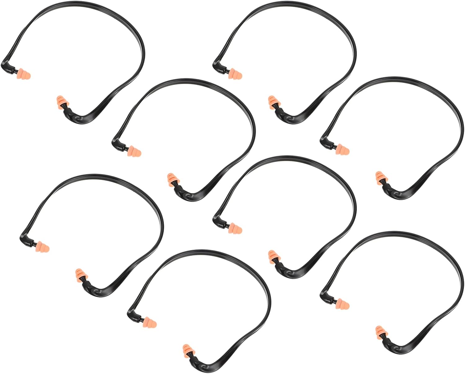 8pcs Silicone Banded Ear Plugs Shooting Ear Plugs Reusable Hearing