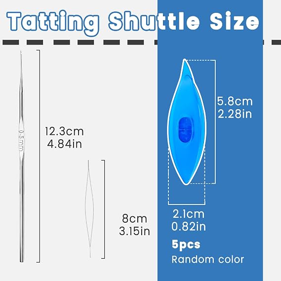 BUTUZE Tatting Shuttle Kit, 5 PCS Tatting Shuttle Kit for Beginners