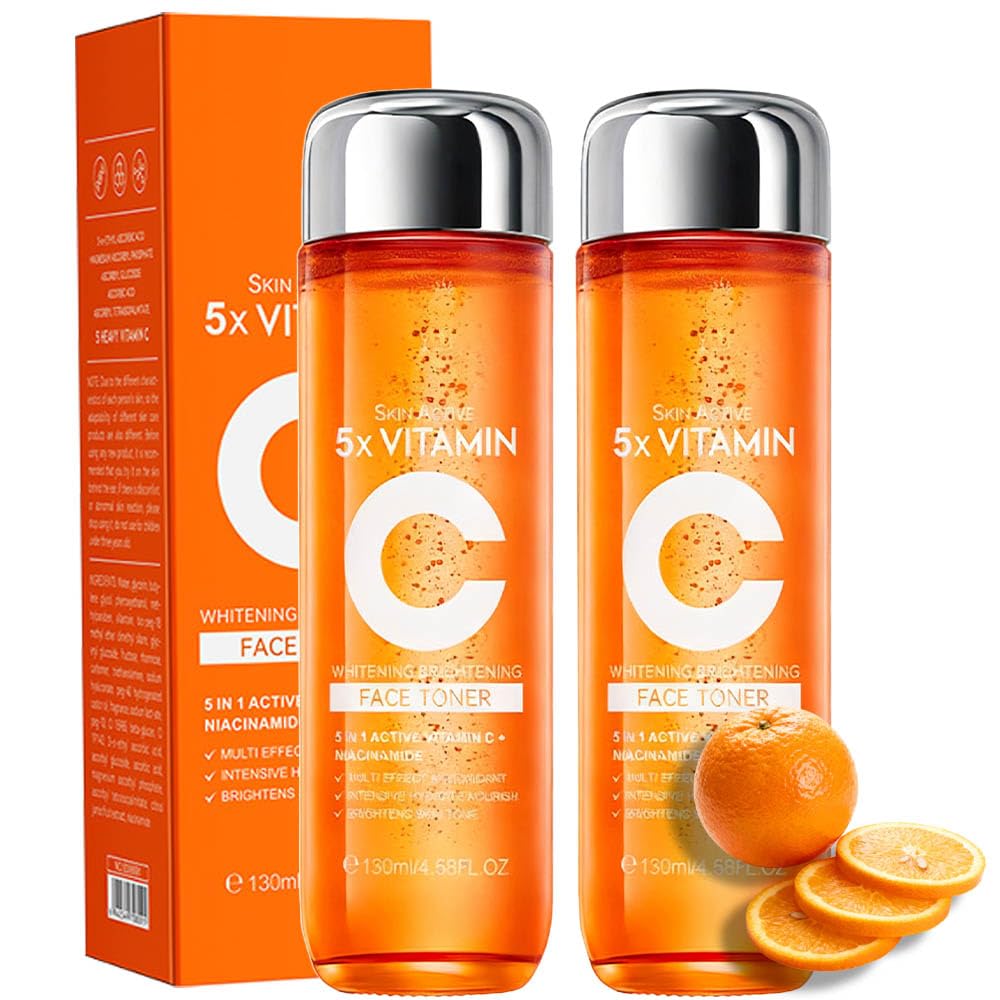 Generic 5X Vitamin C Toner, Hyaluronic Acid Facial, Suitable for Face, Arms, and Legs, Natural Ingredients, Powerfully Moisturizing, Face for Sensitive Skin (Face Vitamin C Toner for Women Anti Aging)