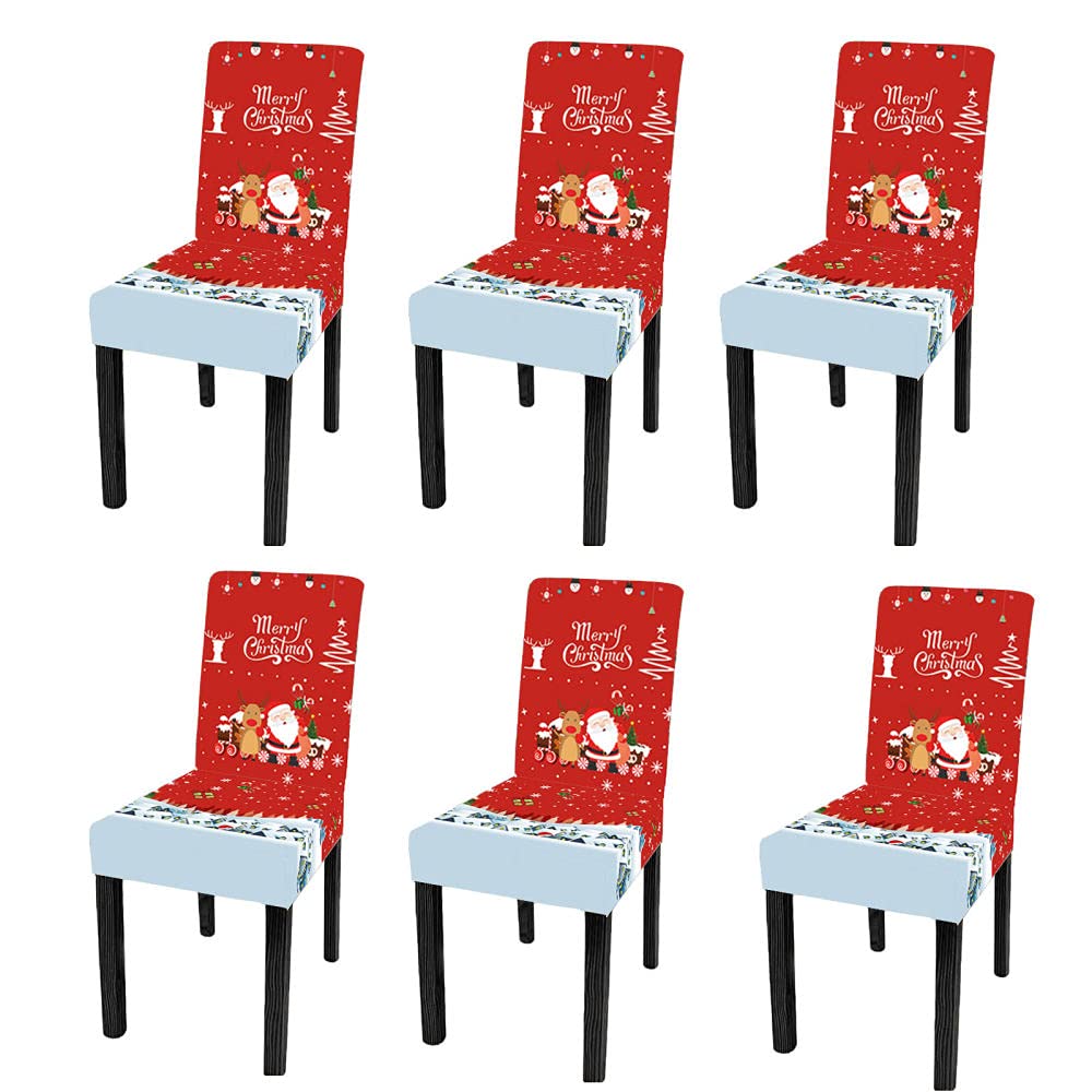 Housses de chaise de salle à manger pour créer une ambiance de Noël en cuisine