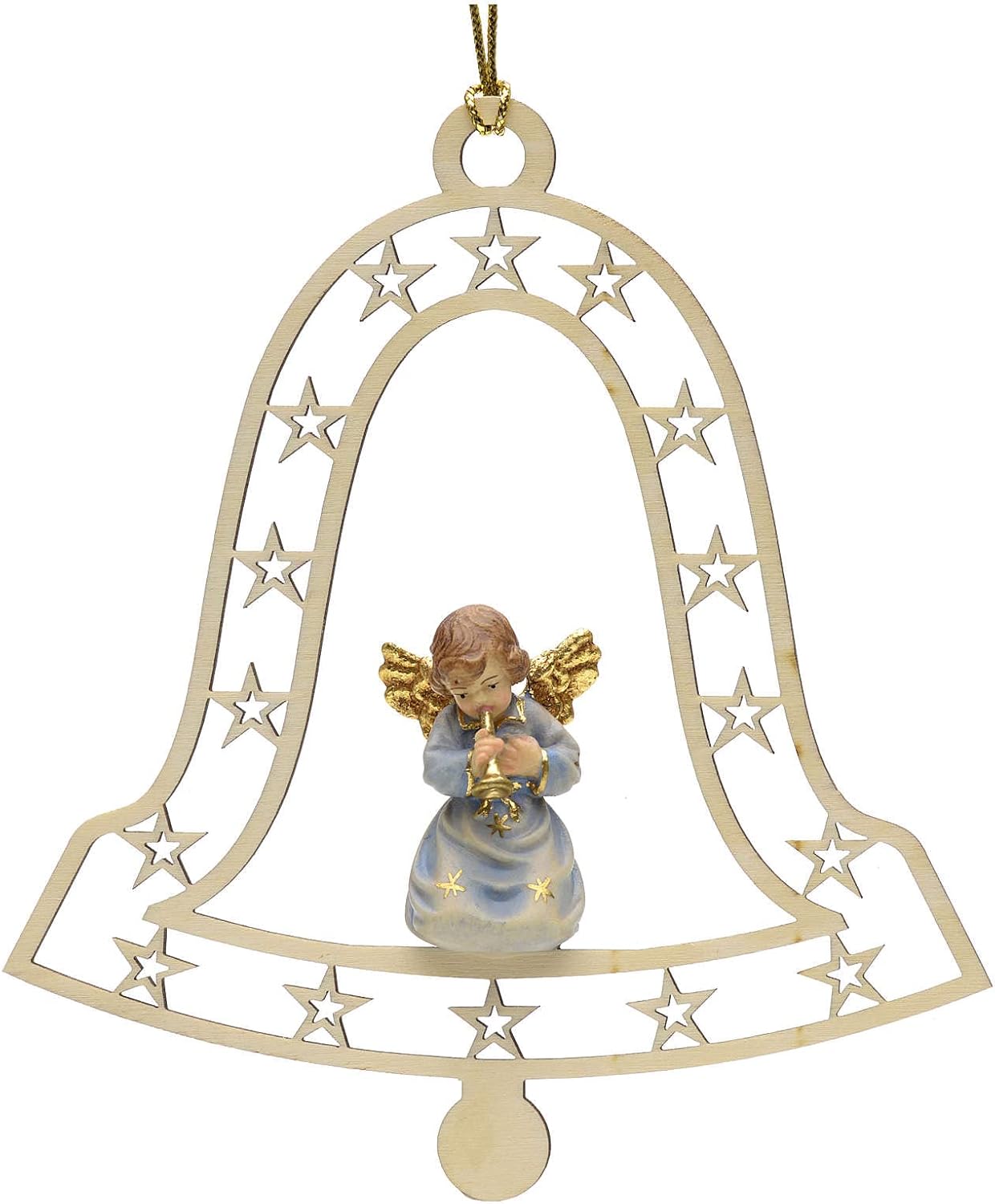 Christmas Decor Angel and Trumpet on Bell