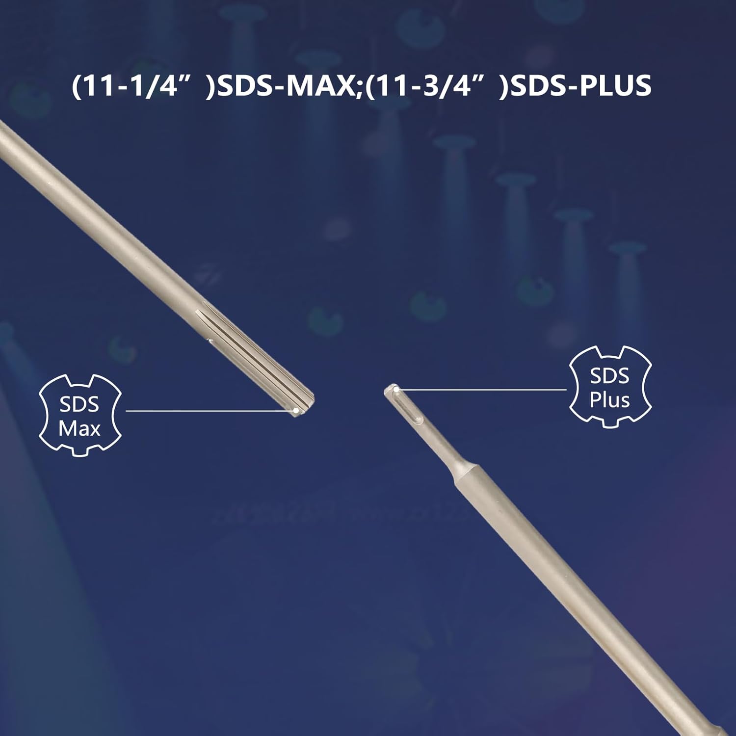 10Pcs SDS Plus Concrete Hole Saw Kits, Tungsten Carbide Wall Hole Cutter Cement Stone Drill Bit Sets with Connecting Rod for Brick Stone Concrete Cement