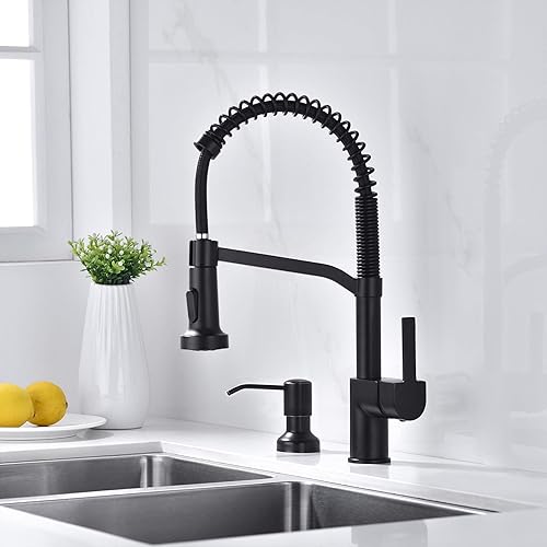 Miniatura 7 de Dispensador de jabón integrado para fregadero de cocina, cabezal de bomba de acero inoxidable con boquilla larga de material PET de 17 onzas,