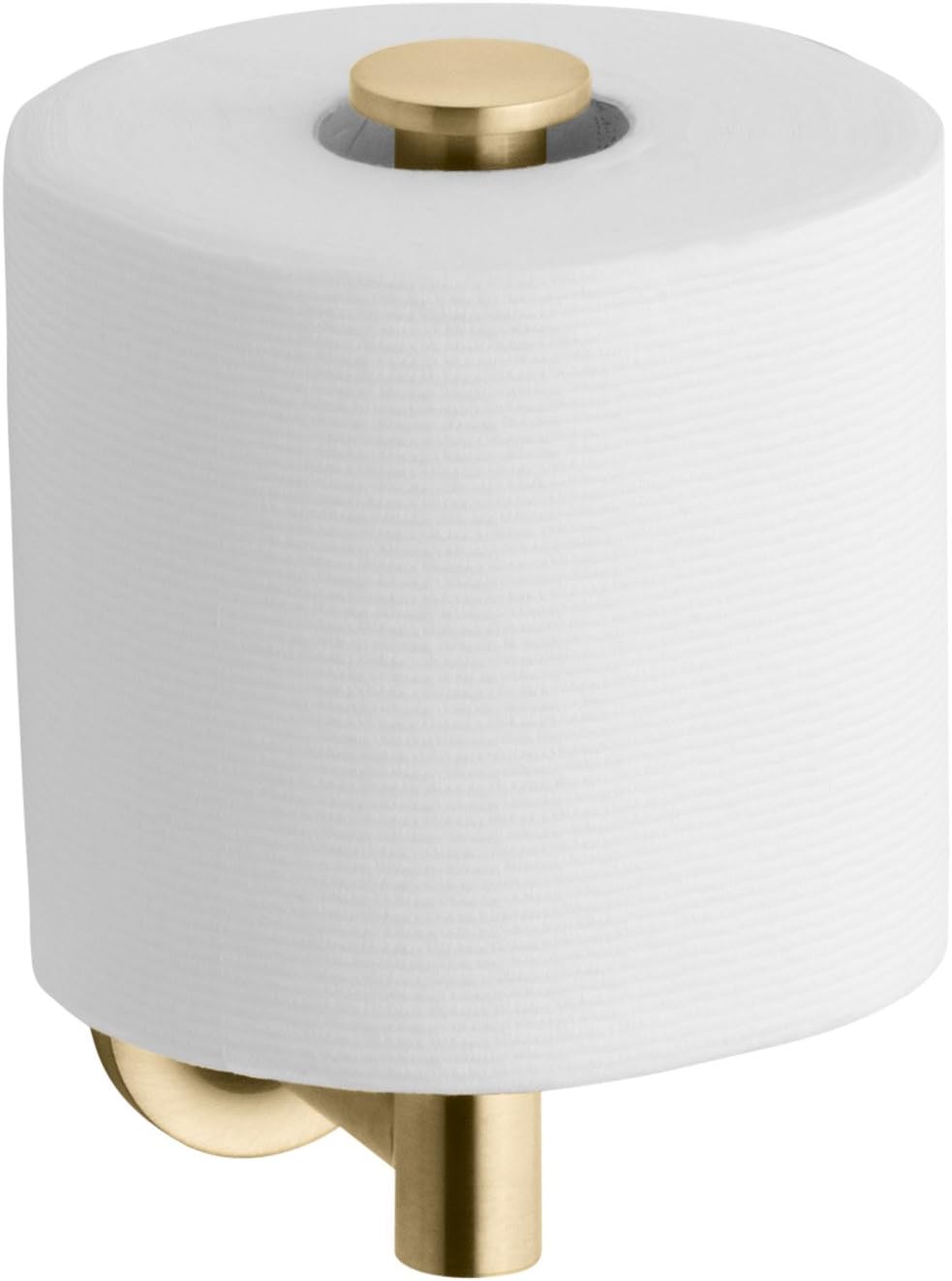 KOHLER 14444-BGD Purist Vertical Toilet Tissue Holder, Vibrant Moderne Brushed Gold
