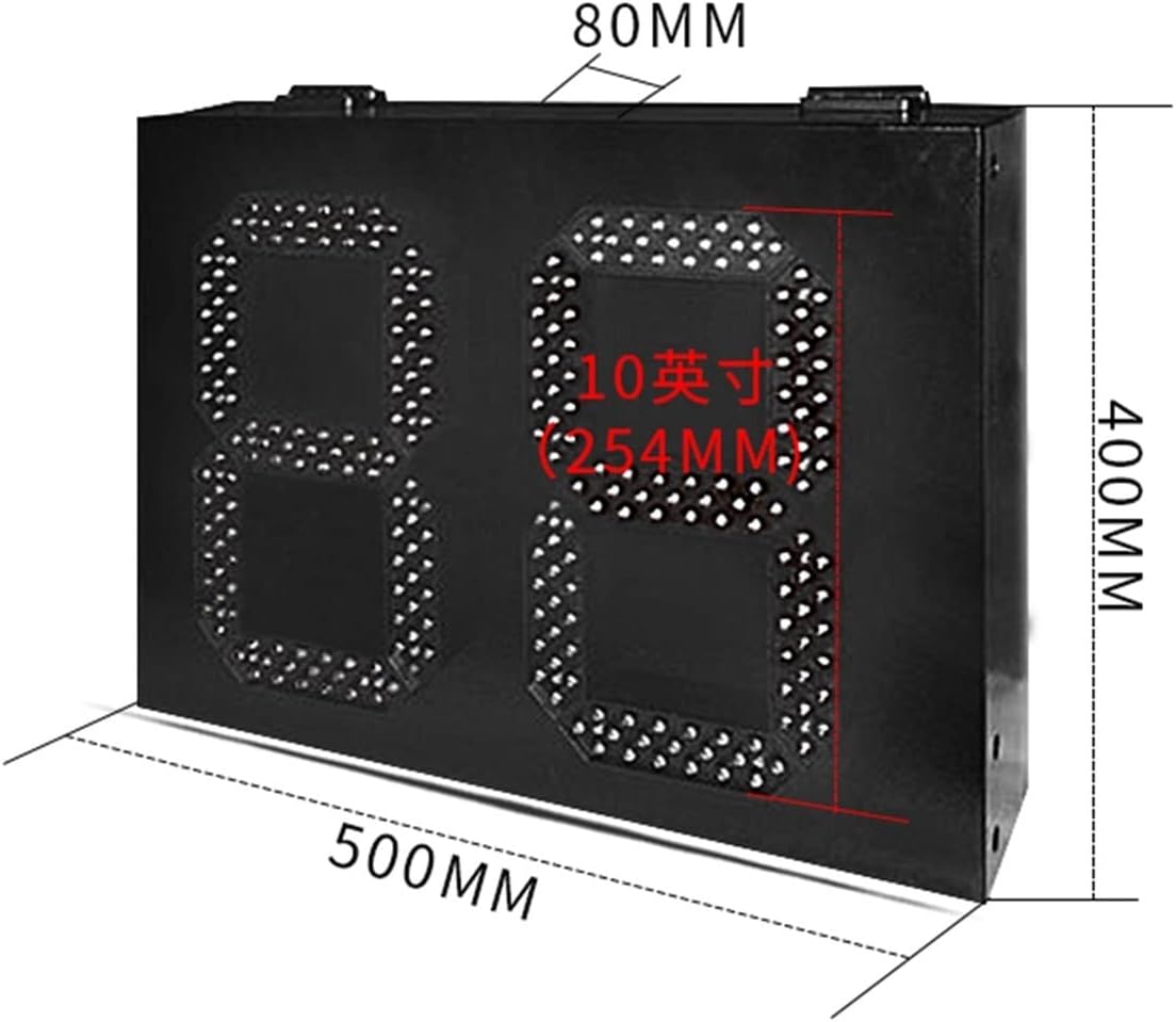 Interval Timer High Brightness 2-bit red LED Daily Countdown programmable Digital LED Display Gym Clock Timer (Color : 6 inch Temperature Size : X-Small) (Natural Gas Sign X)