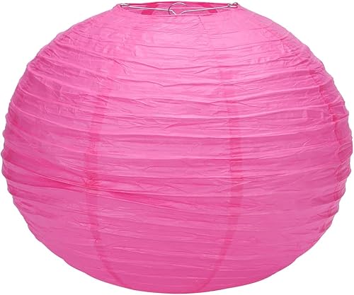Miniatura 2 de Balagan Linternas de papel japonesas chinas de 16 pulgadas, 5 paquetes (rosa, 16 pulgadas) (BLG-220503)