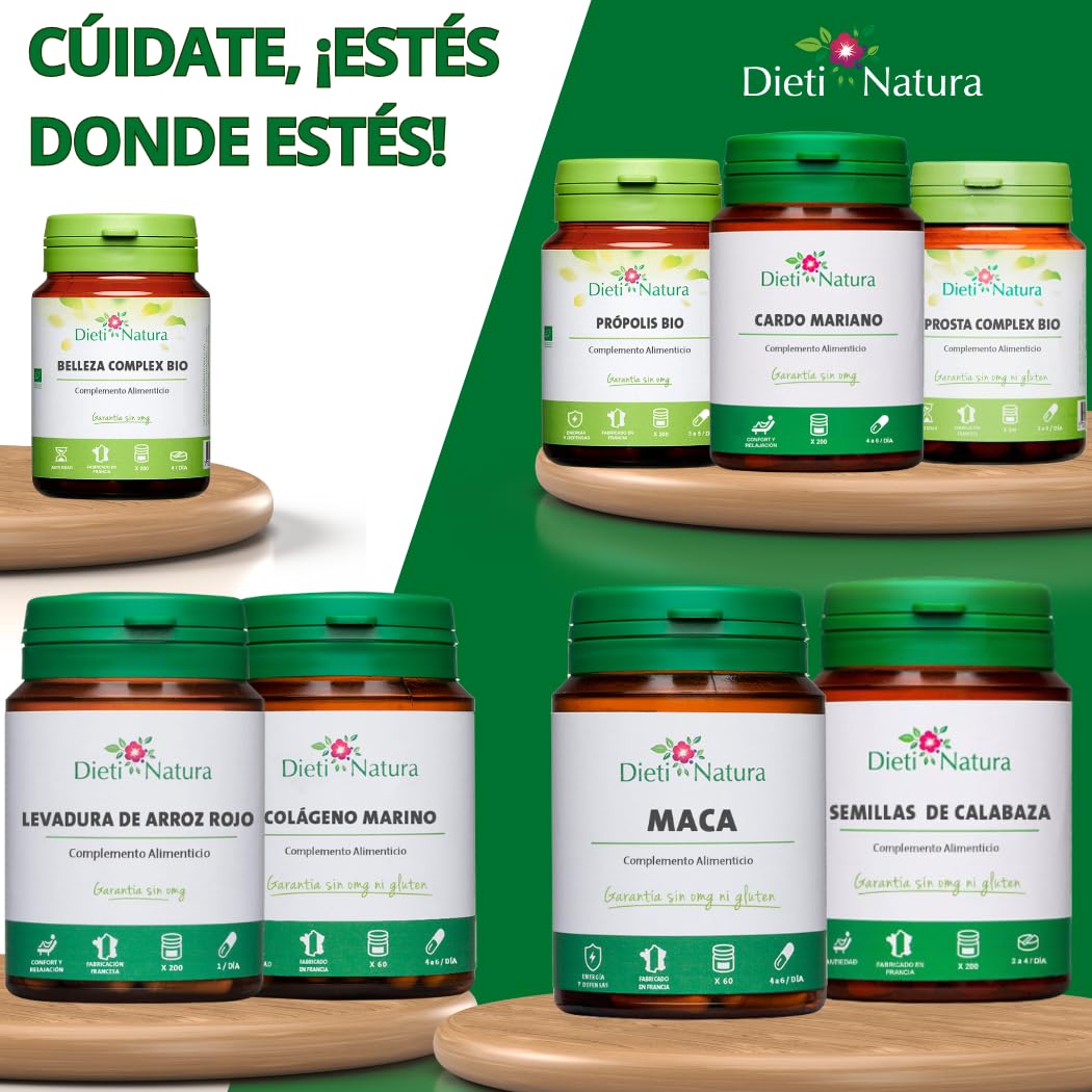 Dieti Natura Ginseng Rojo 200 Cápsulas - Ginseng Rico en Ginsenósidos para el Rendimiento Físico y Mental - Ideal Contra la Fatiga - Ginseng Rojo para Vitalidad y Energía - Garantía sin OGM