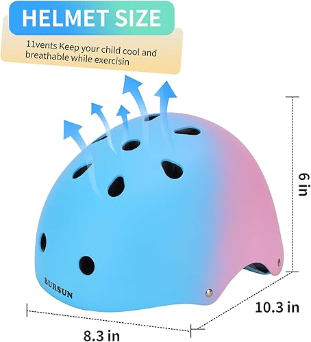 Vista 22 de Kids Helmet Toddler Bike Helmets for Ages 2-3-5-8-14 Years Kids Girls Boys Youth, Adjustable Multi-Sport Helmet for Skateboard Cycling Scooter Azul