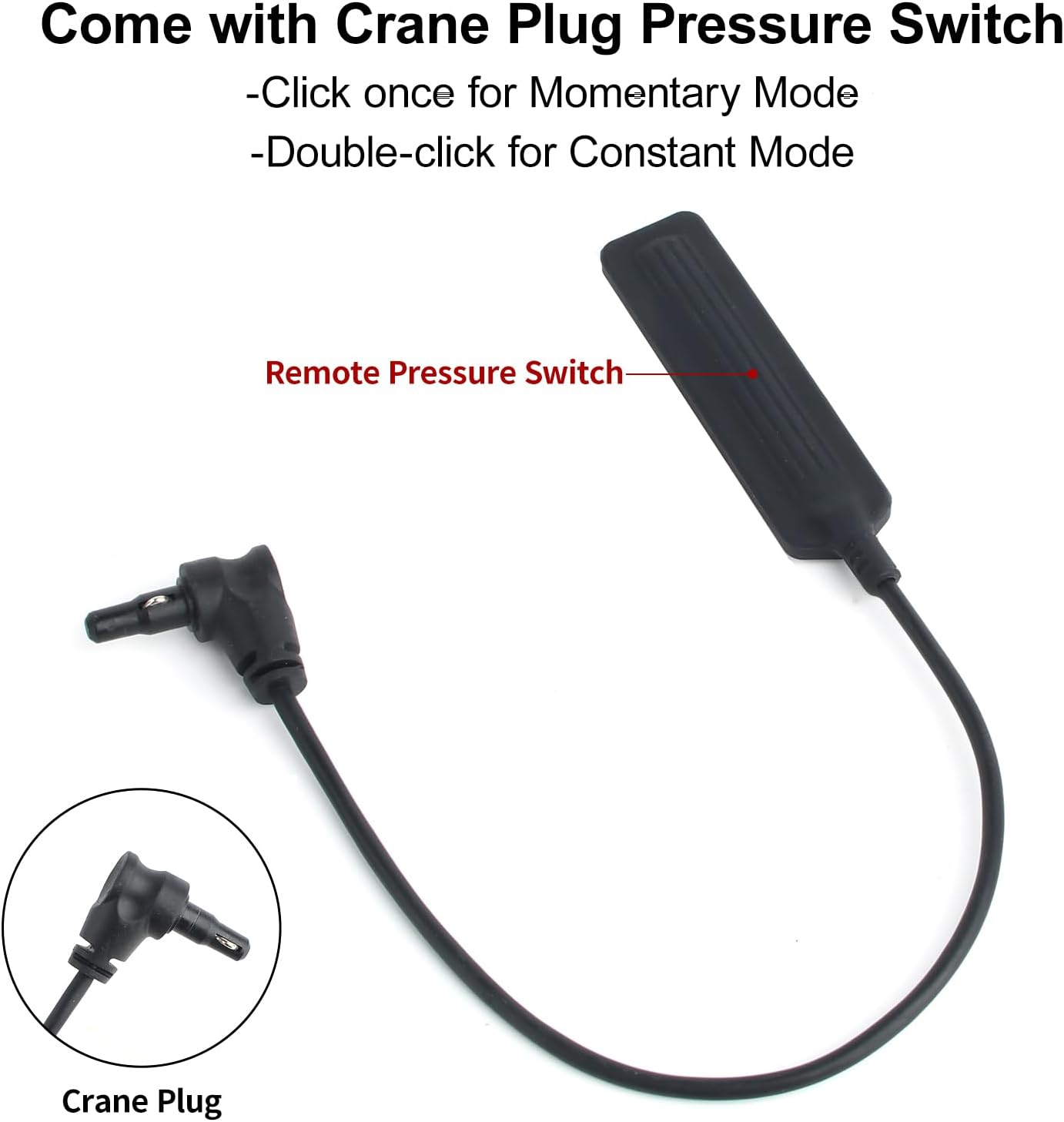 Metal 8 Modes Tactical Airsoft Aiming Laser Sight with Low/High Modes for Red/Green + IR Laser, with Crane Plug Remote Pressure Switch, Fit for 20mm Picatinny Rail