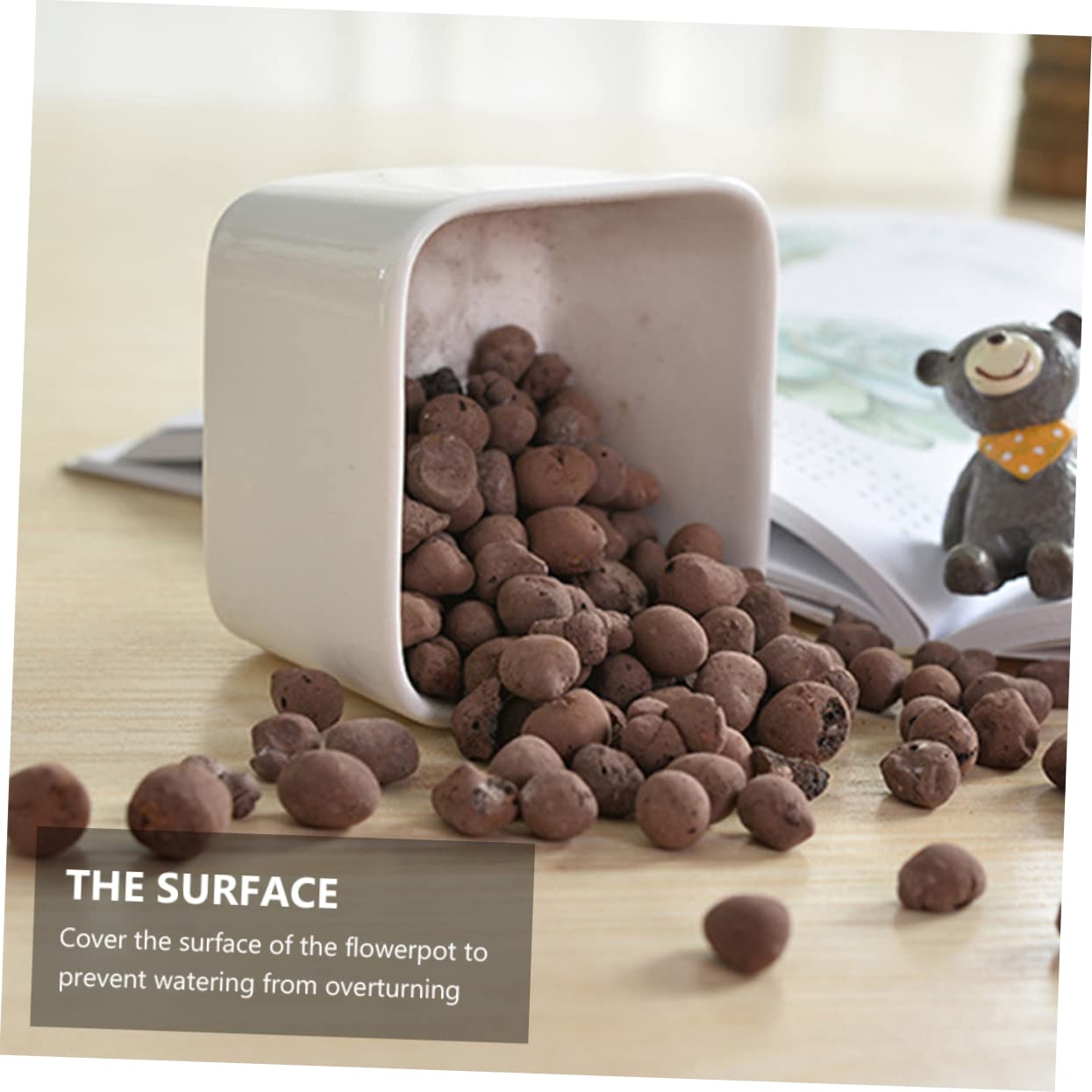 TOYANDONA Blähton 1kg für Blumentöpfe, Ton und Schiefer, Braunton