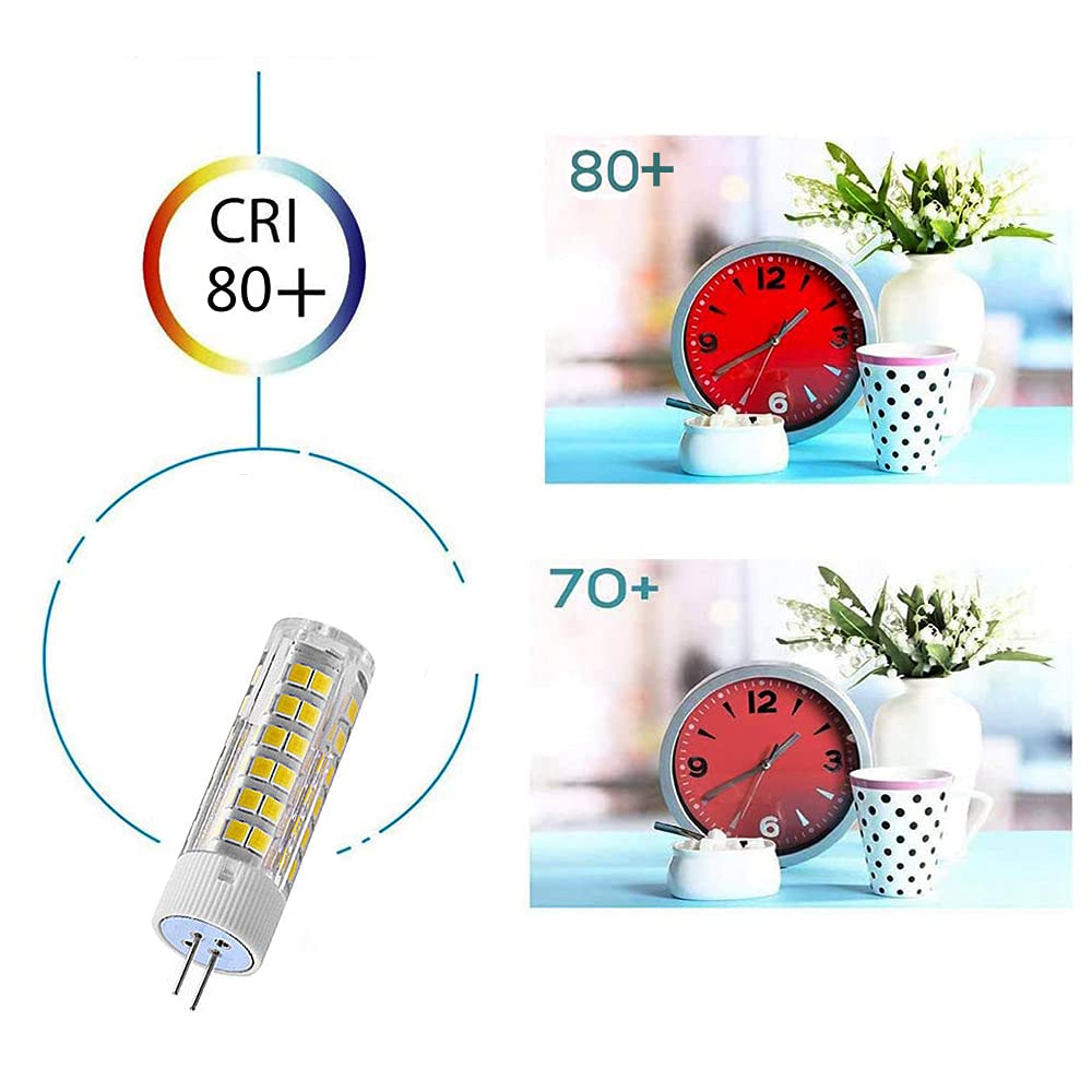 Ruihua G4 7W LED-Glühbirnen(70W Halogenlampenäquivalent) 700LM Mini-Kapselbirnen,Nicht Dimmbar Kaltweiß 6000K Bi-Pin-Sockel G4 LED Lampen für Heimbeleuchtung AC 220-240V,Pack mit 20