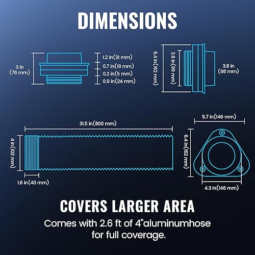 Miniatura 5 de DV180 Acoplamiento magnético de ventilación para secadora, kit de conector magnético de ventilación de secadora con sello hermético, incluye