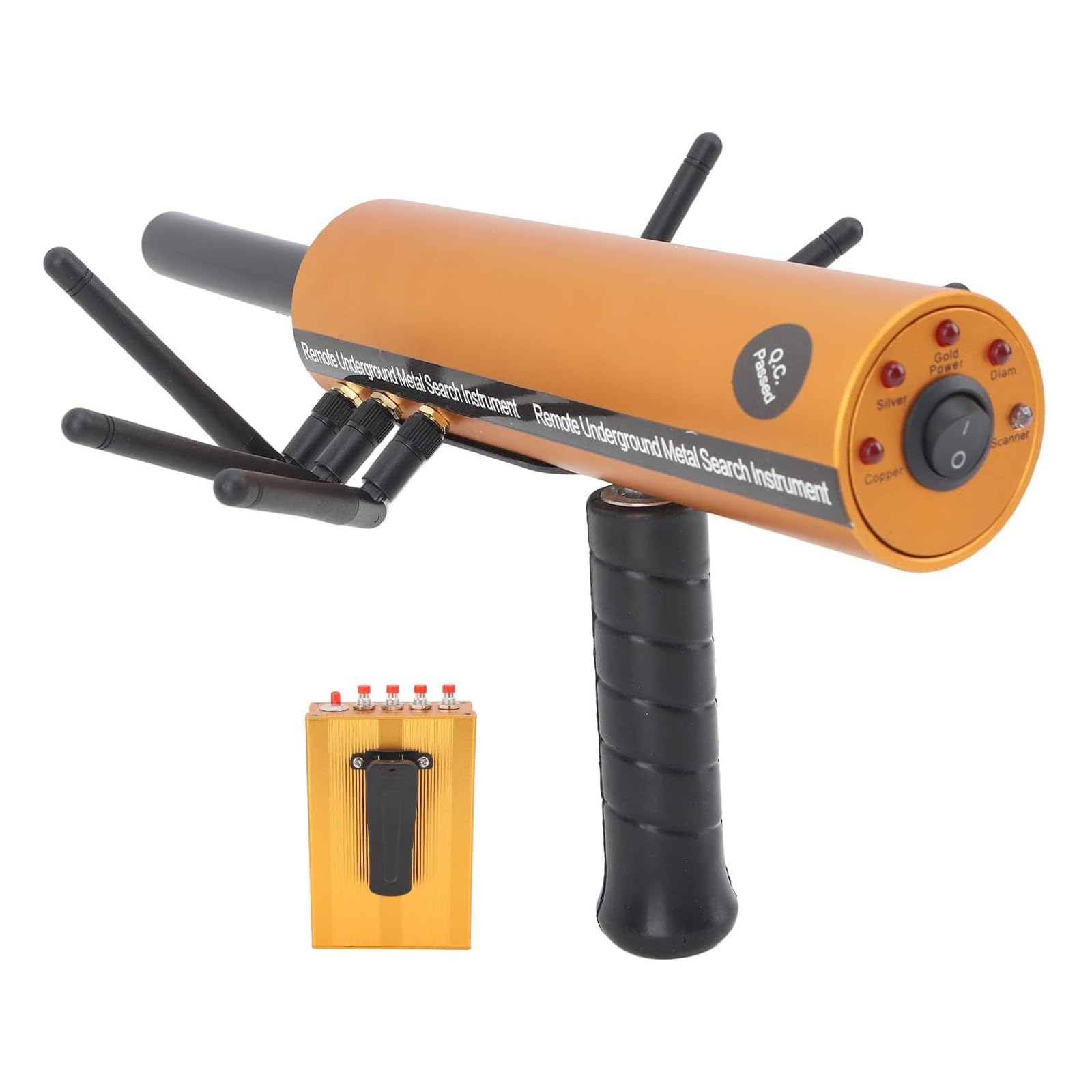 Gold Detector Underground, Handheld Ground Penetrating Metal Detector Metal Pinpointer 15m Depth 1200m Range 6 Antenna Accurate Finding Gold Detector, Suit for Gold, Silver, Jewelry