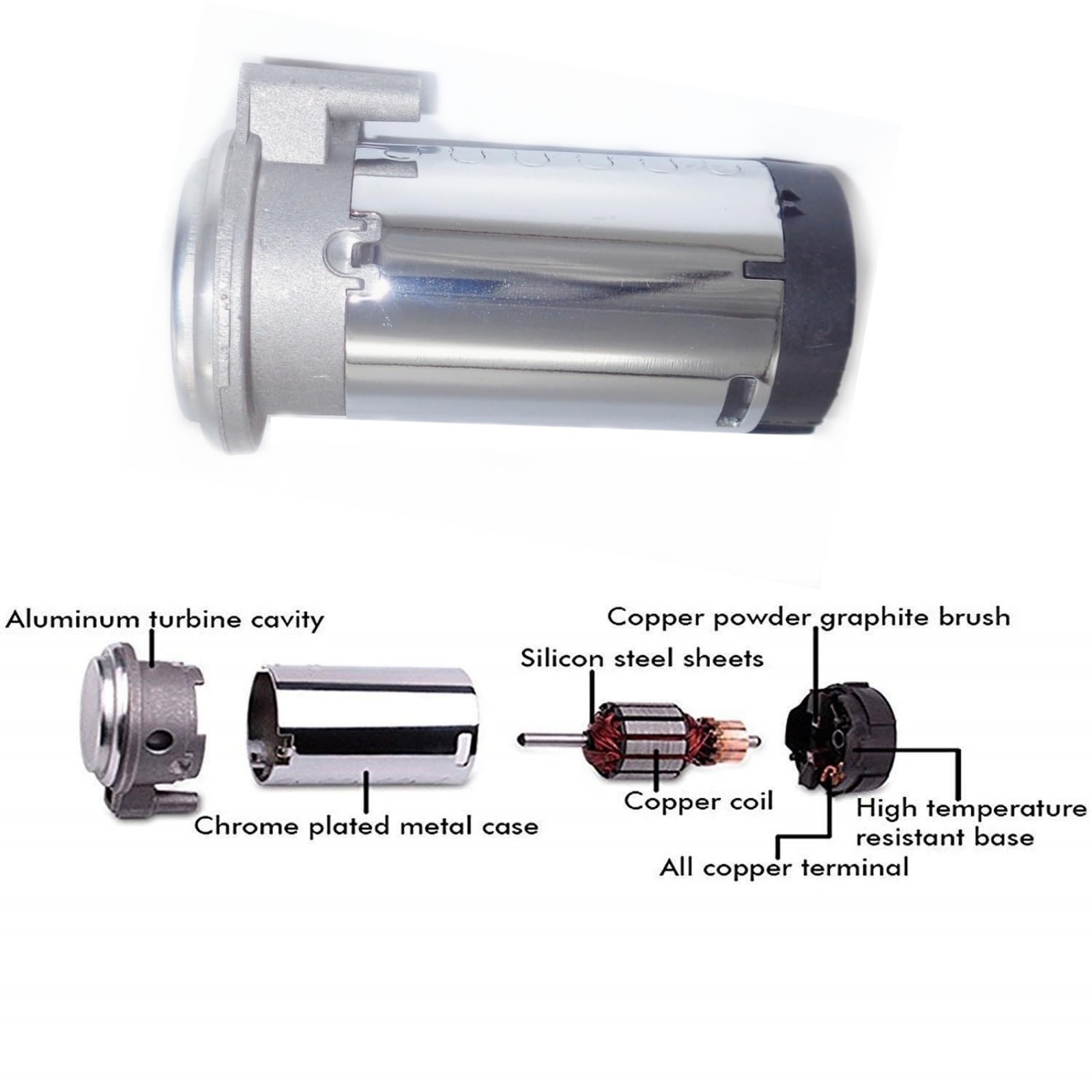 Clacson auto Clacson camion Clacson nave Air horn 150db corno d'aria argento Accessori regolabili per l'installazione Tromba d'aria in zinco cromato Car horn per 12V camion barca ect