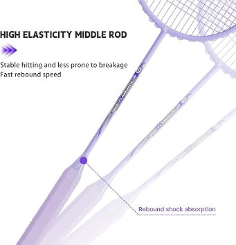 Badminton Racket,Badminton Racquet,100% All Carbon Fiber One-Piece Molding Ultra Light 76g Offensive And Defensive Durable Training Racket,Including 1 Racket And 1 Ball Bag